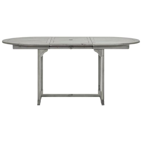 Havebord (120-170)x80x75 cm massivt akacietræ