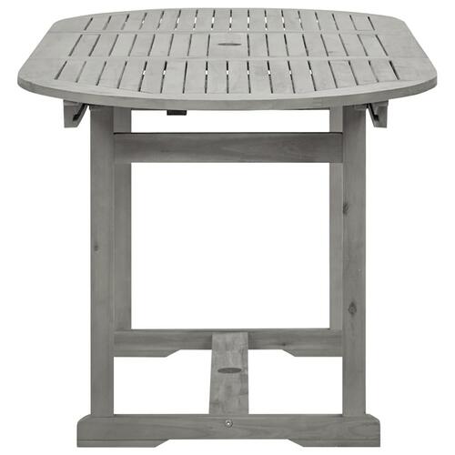 Havebord (120-170)x80x75 cm massivt akacietræ