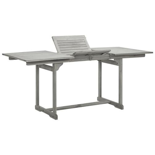 Havebord (120-170)x80x75 cm massivt akacietræ
