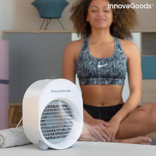 Mini Ultralyd luftkøler-luftfugter med LED Koolizer InnovaGoods