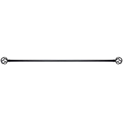 Gardinstang Sort Metal (160 x 16 x 16 cm)