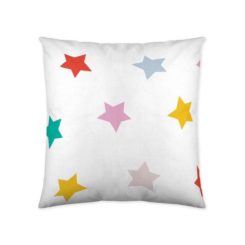 Lemon Ribbon pudebetræk Rainbow 50 x 50 cm - farverige stjerner billede