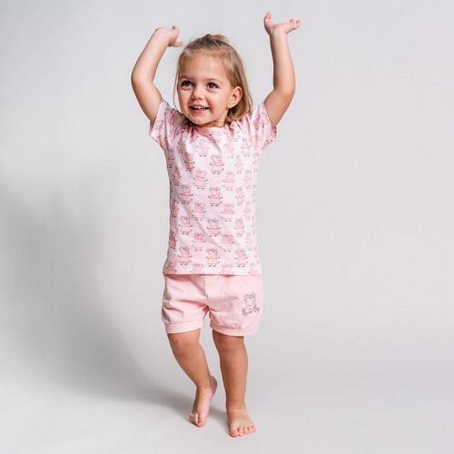 Sæt med tøj Peppa Pig Pink 6 måneder