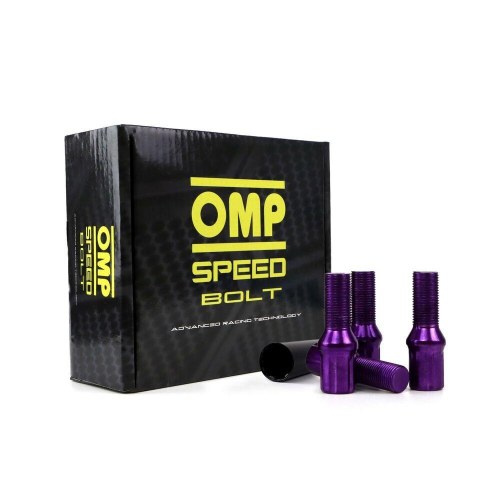 OMP Speed Bolt møtrikker 27 mm - Violet, 20 stk, M12 x 1,50