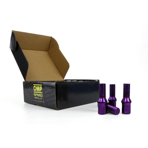 OMP Speed Bolt møtrikker 27 mm - Violet, 20 stk, M12 x 1,50