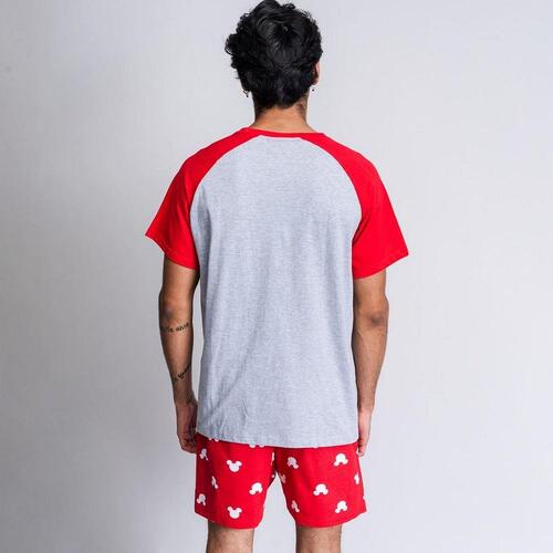 Børnepyjamasser Mickey Mouse Rød (Voksne) Mænd Grå S