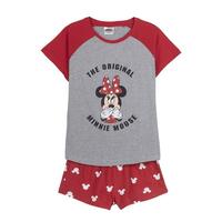 Børnepyjamasser Minnie Mouse Rød Dame Grå XS