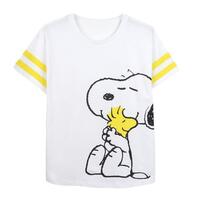 Kortærmet T-shirt til Kvinder Snoopy Hvid L