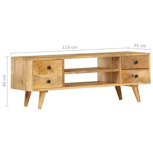 Tv-skab 110 x 35 x 40 cm massivt mangotræ