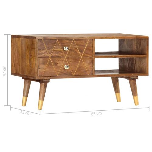 Tv-skab 85 x 35 x 47 cm massivt mangotræ
