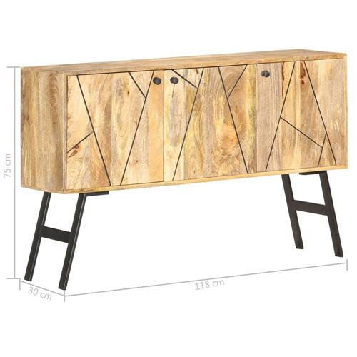 Skænk 118x30x75 cm massivt mangotræ