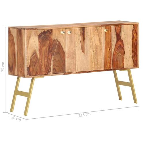 Skænk 118x30x75 cm massivt mangotræ