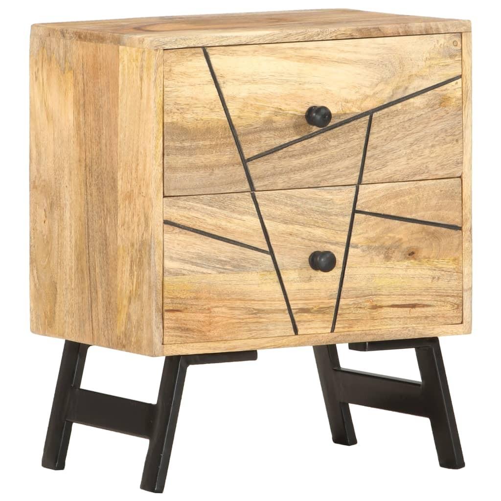 Sengebord 40x30x50 cm massivt mangotræ billede