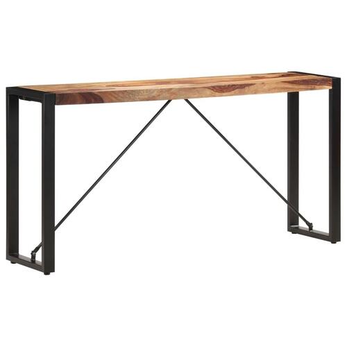 Konsolbord 150x35x76 cm massivt sheeshamtræ