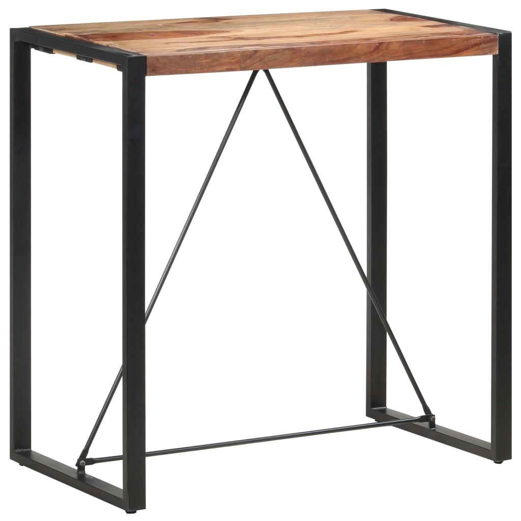 Barbord 110 x 60 x 110 cm massivt sheeshamtræ