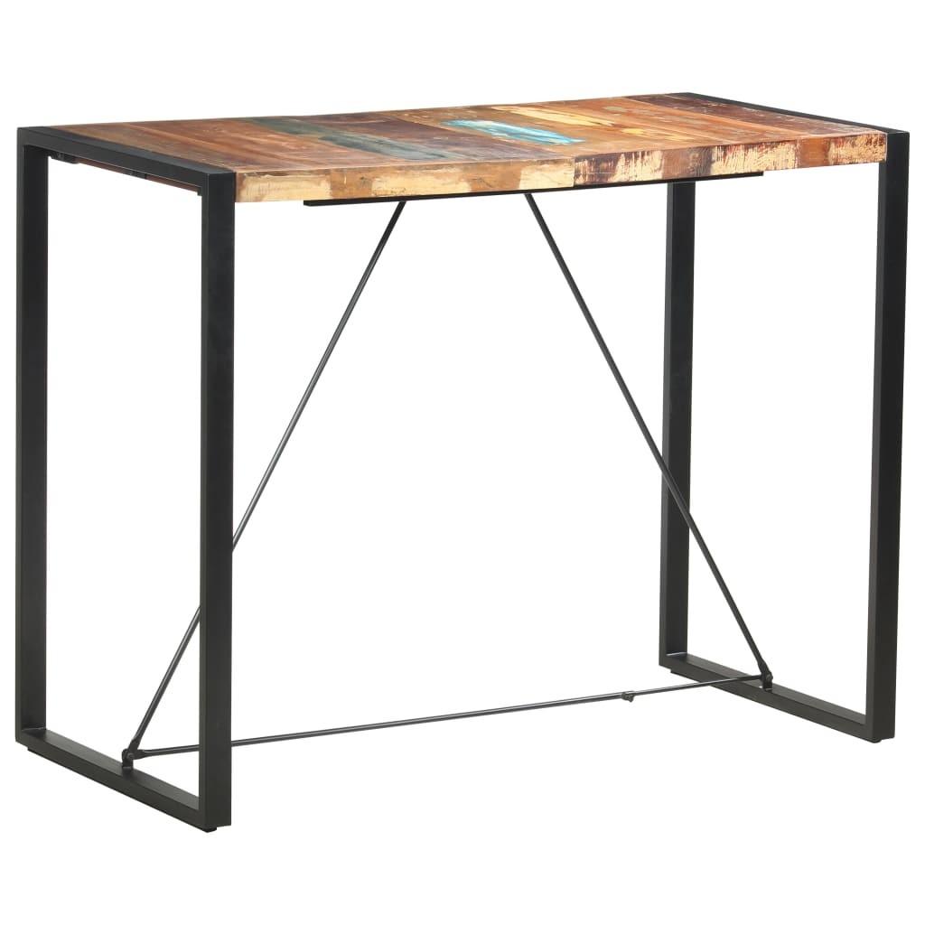Barbord 140 x 70 x 110 cm massivt genbrugstræ
