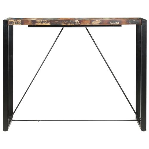 Barbord 140 x 70 x 110 cm massivt genbrugstræ