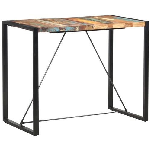 Barbord 140 x 70 x 110 cm massivt genbrugstræ