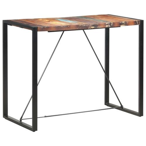 Barbord 140 x 70 x 110 cm massivt genbrugstræ