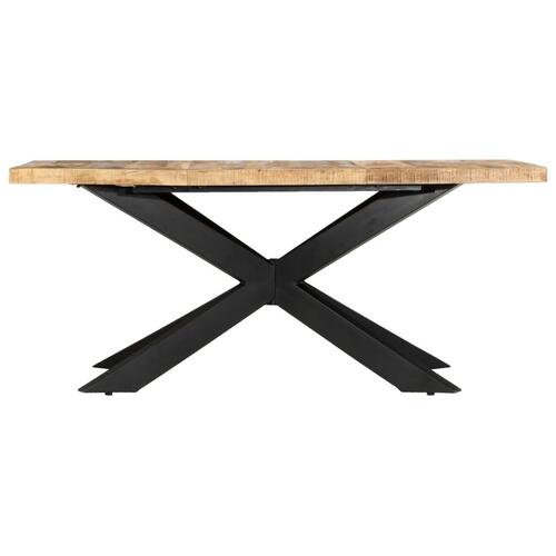 Spisebord 180 x 90 x 76 cm massivt ru mangotræ