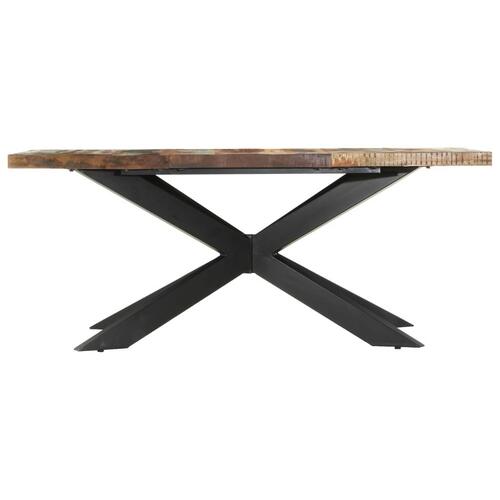 Spisebord 180 x 90 x 76 cm massivt genbrugstræ