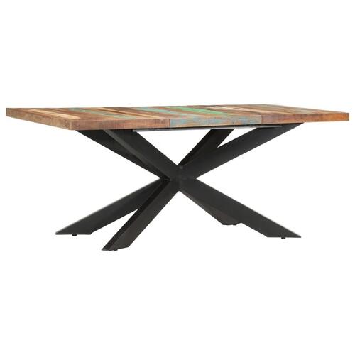 Spisebord 180 x 90 x 76 cm massivt genbrugstræ