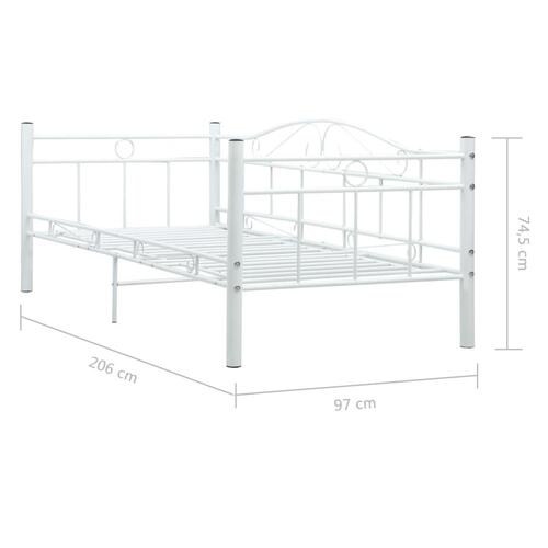 Stel til daybed 90x200 cm metal hvid