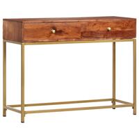 Konsolbord 100 x 35 x 76 cm massivt akacietræ