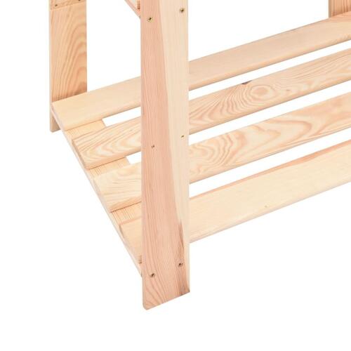 Reol i 3 niveauer 60 x 38 x 90 cm massivt fyrretræ 150 kg