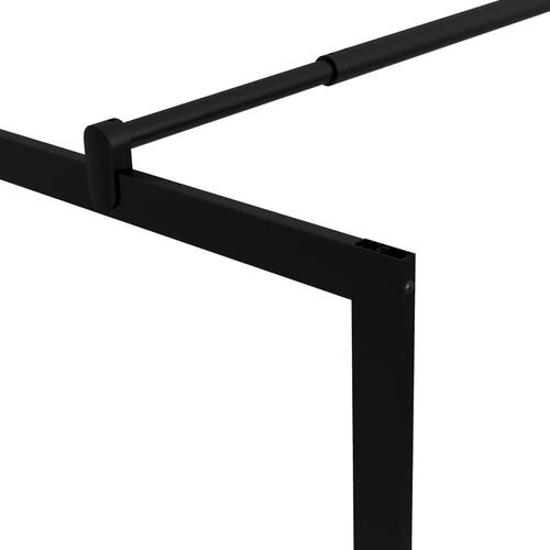 Brusevæg 90x195 cm hærdet glas sort