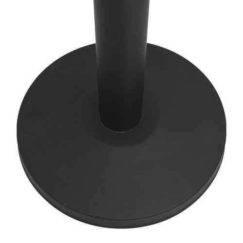 Afspærringsstolpe med bånd 4 stk. rustfrit stål sort
