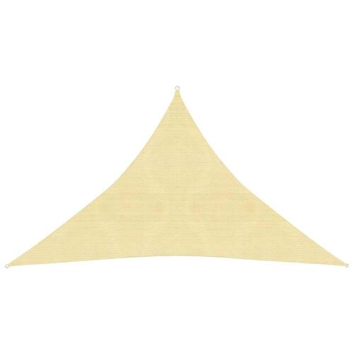 Solsejl 160 g/m² 2,5x2,5x3,5 m HDPE beige