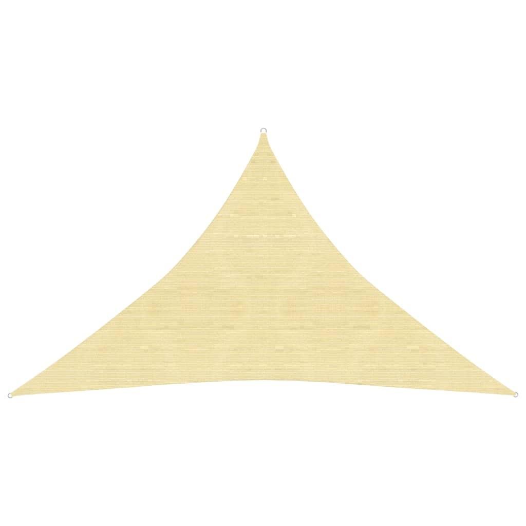Solsejl 160 g/m² 2,5x2,5x3,5 m HDPE beige