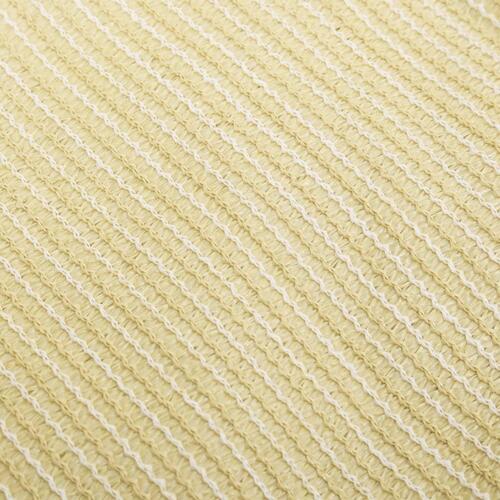 Solsejl 160 g/m² 2,5x2,5x3,5 m HDPE beige