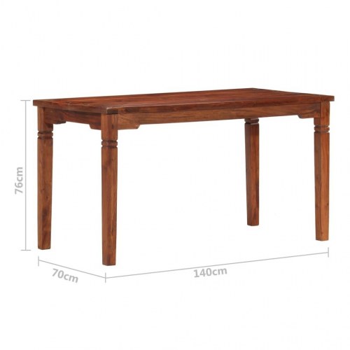 Spisebord 140 x 70 x 76 cm massivt akacietræ