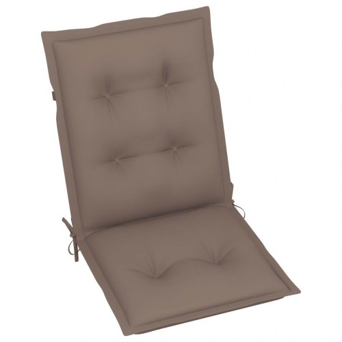 Stolehynder m. lav ryg 6 stk. 100x50x7 cm stof gråbrun