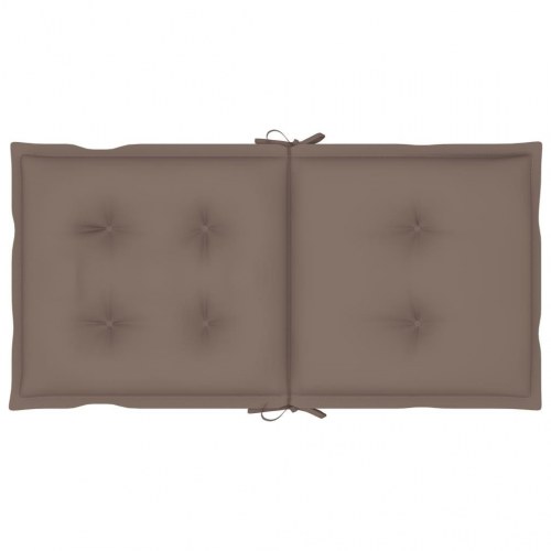 Stolehynder m. lav ryg 6 stk. 100x50x7 cm stof gråbrun