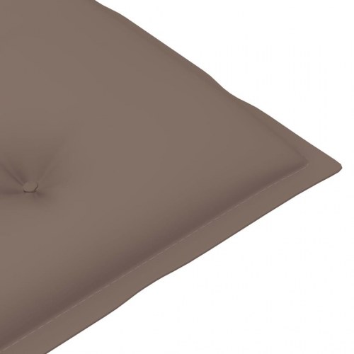 Stolehynder m. lav ryg 6 stk. 100x50x7 cm stof gråbrun