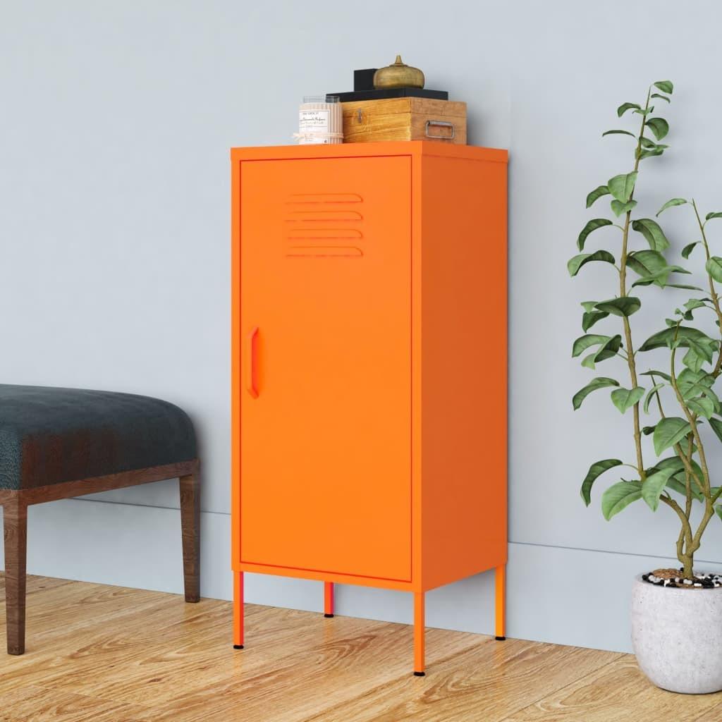 Opbevaringsskab 42,5x35x101,5 cm stål orange