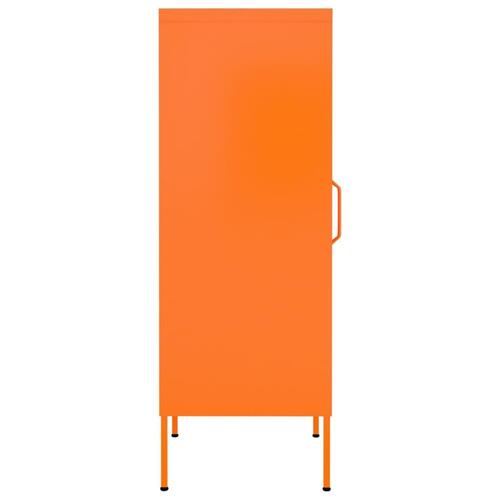 Opbevaringsskab 42,5x35x101,5 cm stål orange