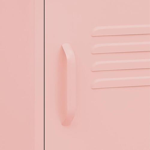 Natbord 35x35x51 cm stål pink