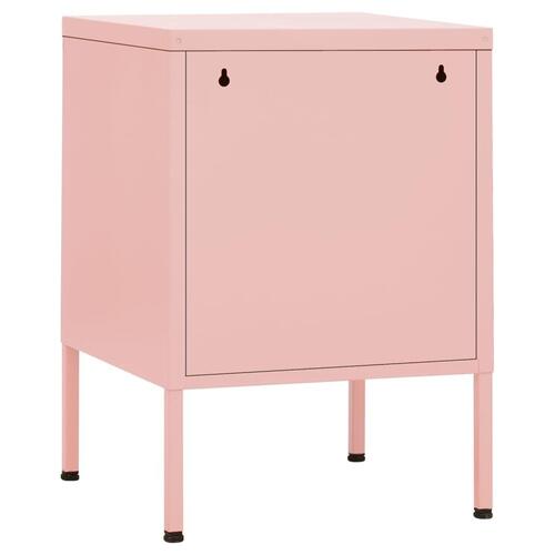 Natbord 35x35x51 cm stål pink
