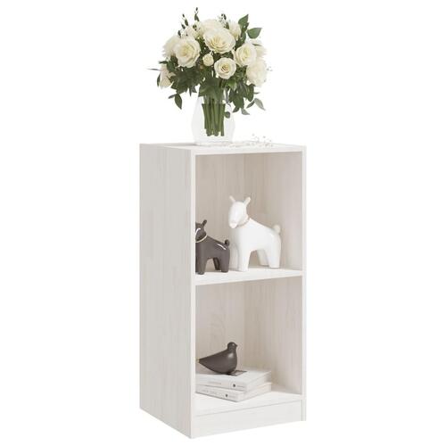 Sideskab 35,5x33,5x76 cm massivt fyrretræ hvid