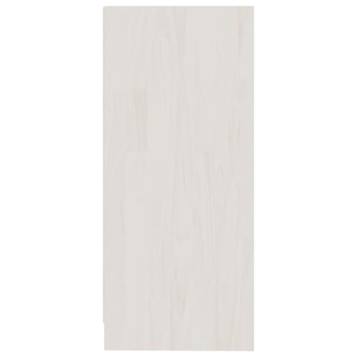 Sideskab 35,5x33,5x76 cm massivt fyrretræ hvid