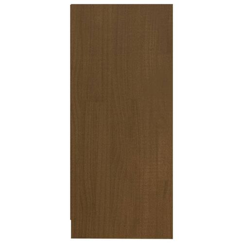 Sideskab 35,5x33,5x76 cm massivt fyrretræ gyldenbrun