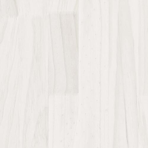 Sengestel 140x190 cm massivt fyrretræ hvid
