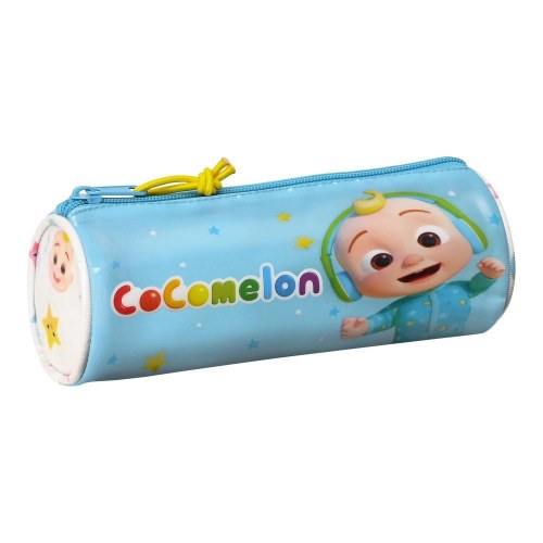 Cylinder penalhus CoComelon - hvid/multifarvet, 20 × 7 × 7 cm