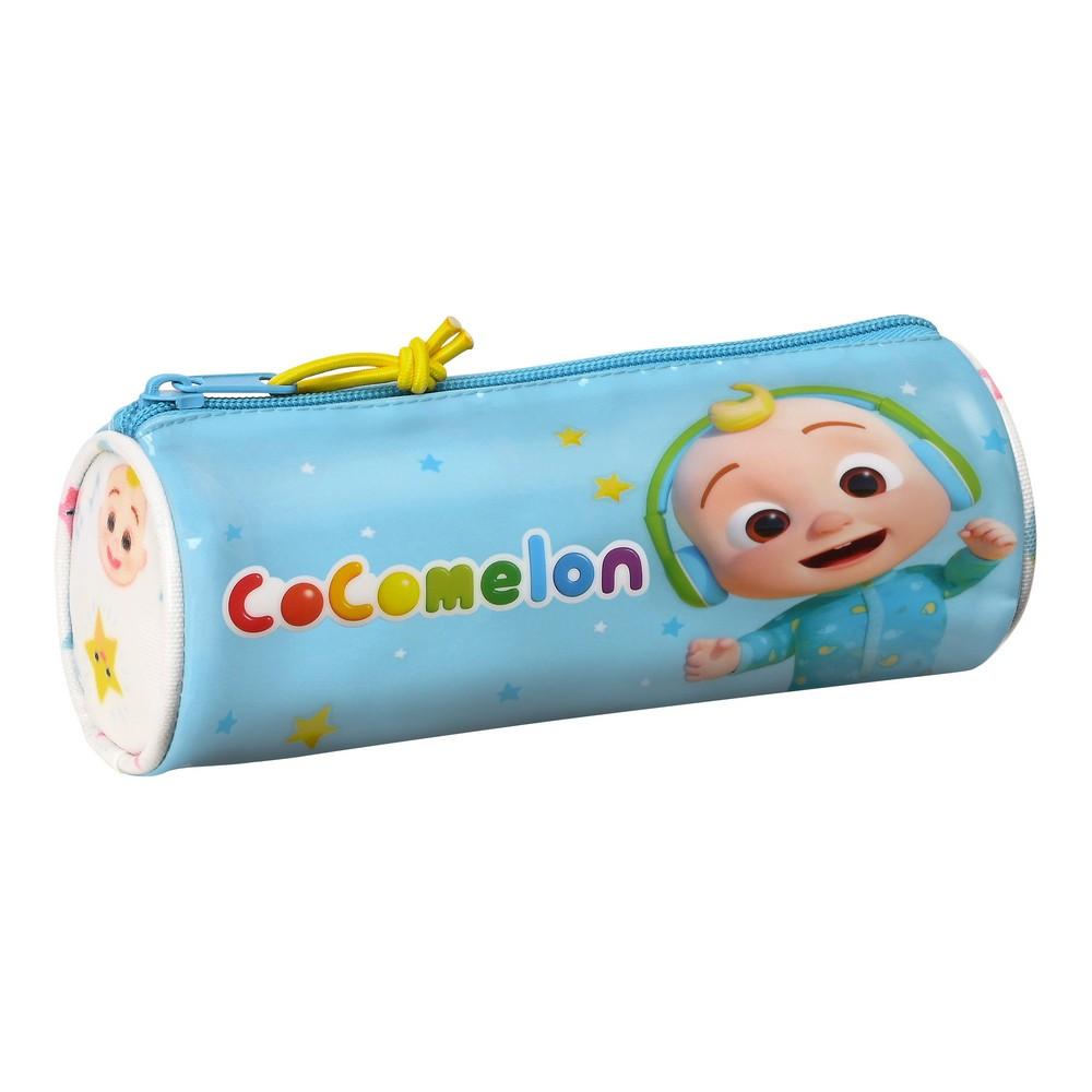 Cylinder penalhus CoComelon - hvid/multifarvet, 20 × 7 × 7 cm