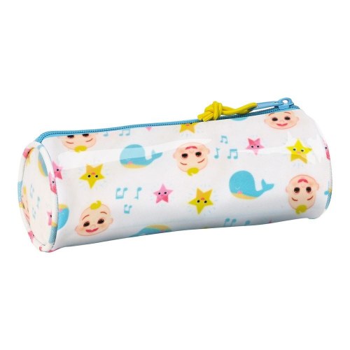 Cylinder penalhus CoComelon - hvid/multifarvet, 20 × 7 × 7 cm