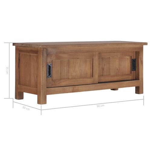 Tv-skab 90 x 30 x 35 cm massivt teaktræ
